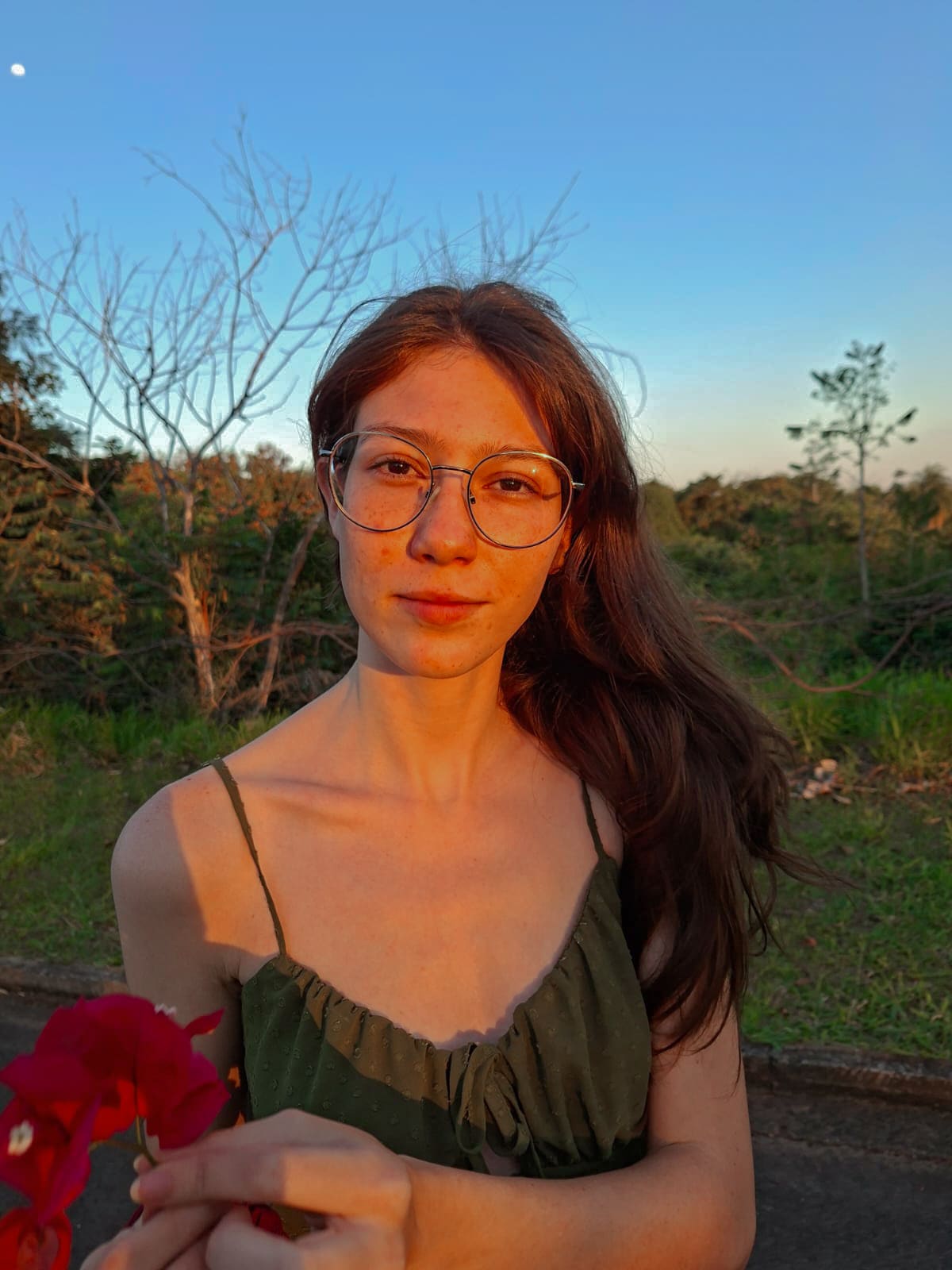 Retrato natural ao entardecer